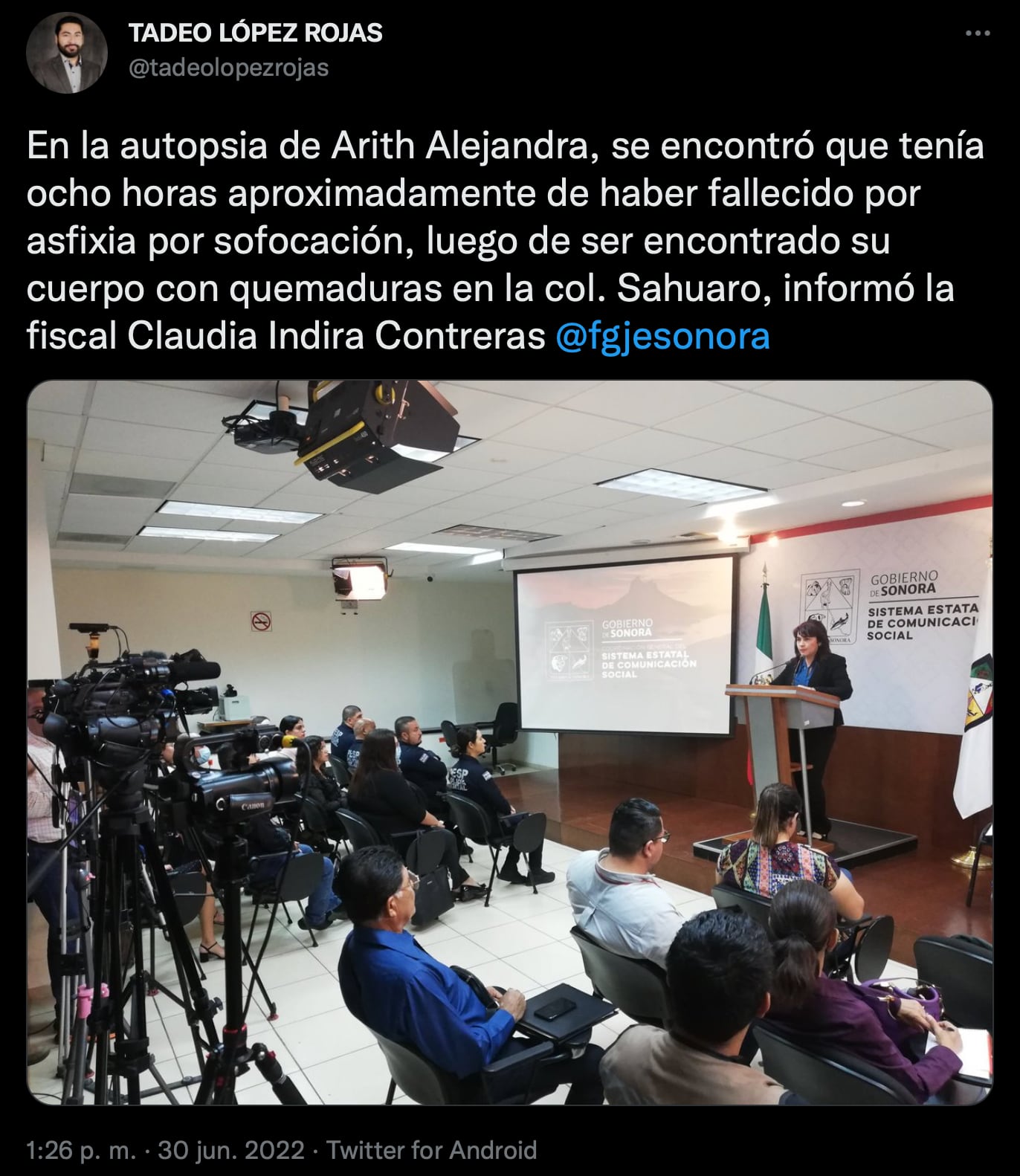 Mujer desaparecida fue encontrada en llamas en Hermosillo, Sonora