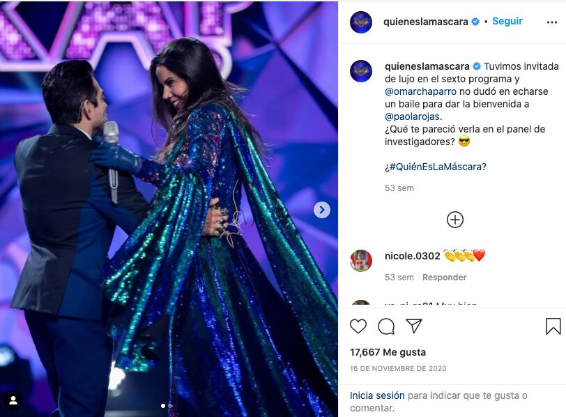 Paola Rojas en '¿Quién es la Máscara?'