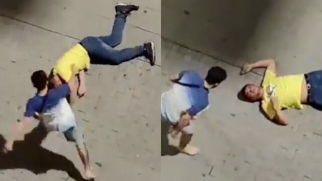 Hombre golpea a acosador de su novia en España