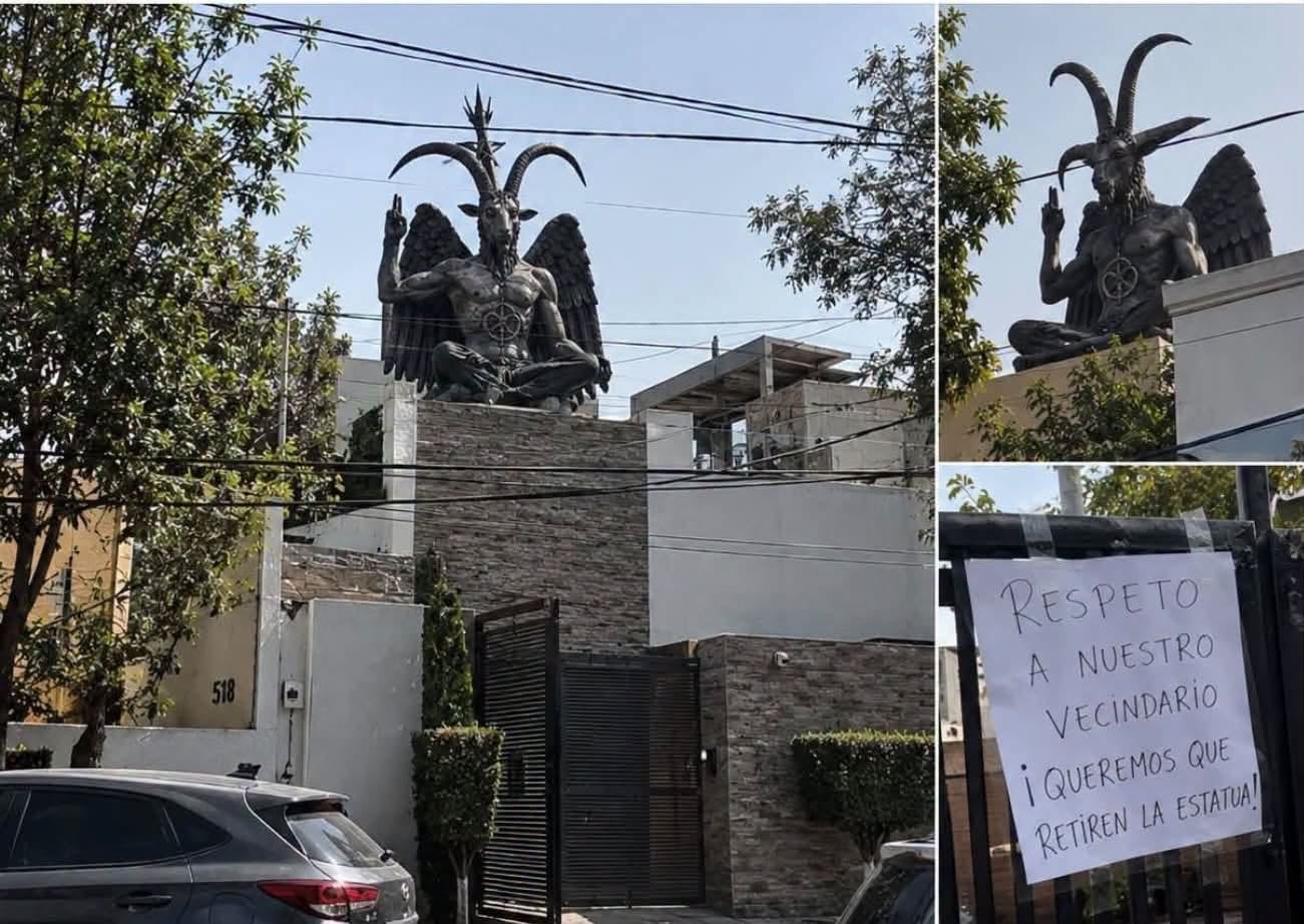 Estatua de Baphomet en Jardines del Pedregal, CDMX desata controversia