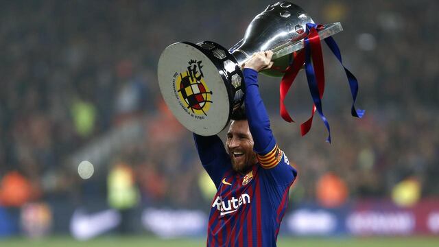 Messi levantó su décimo trofeo de La Liga