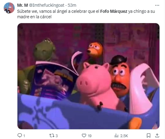 Memes porque Fofo Márquez se queda en la cárcel