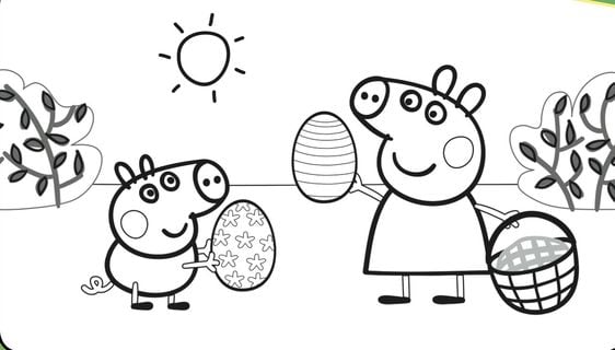Dibujo de George Pig: Pascua