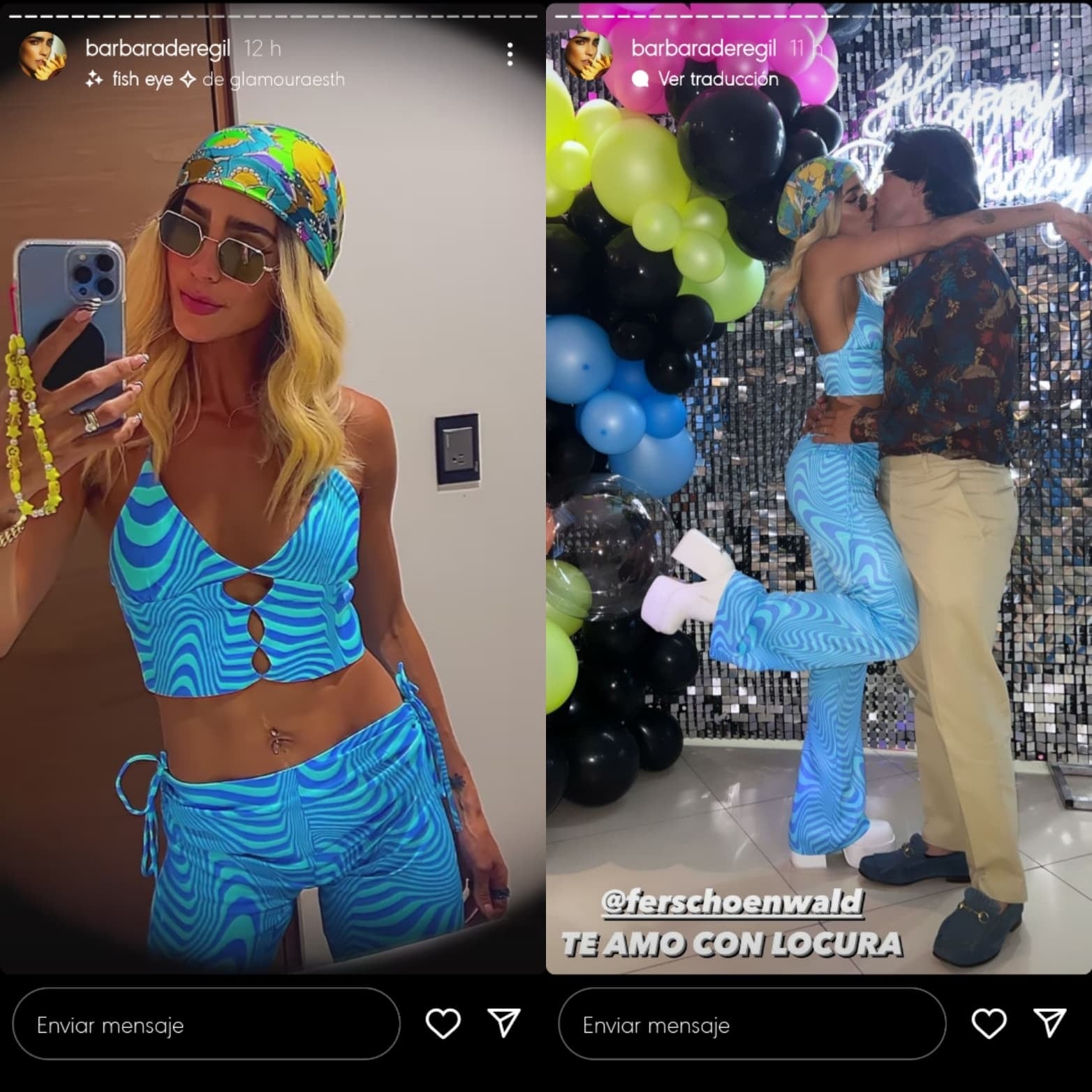 Bárbara de Regil vestida de los 70s