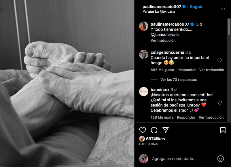 ¿Juan Soler tiene hongos en los pies? Esto fue lo que delató la foto de Paulina Mercado