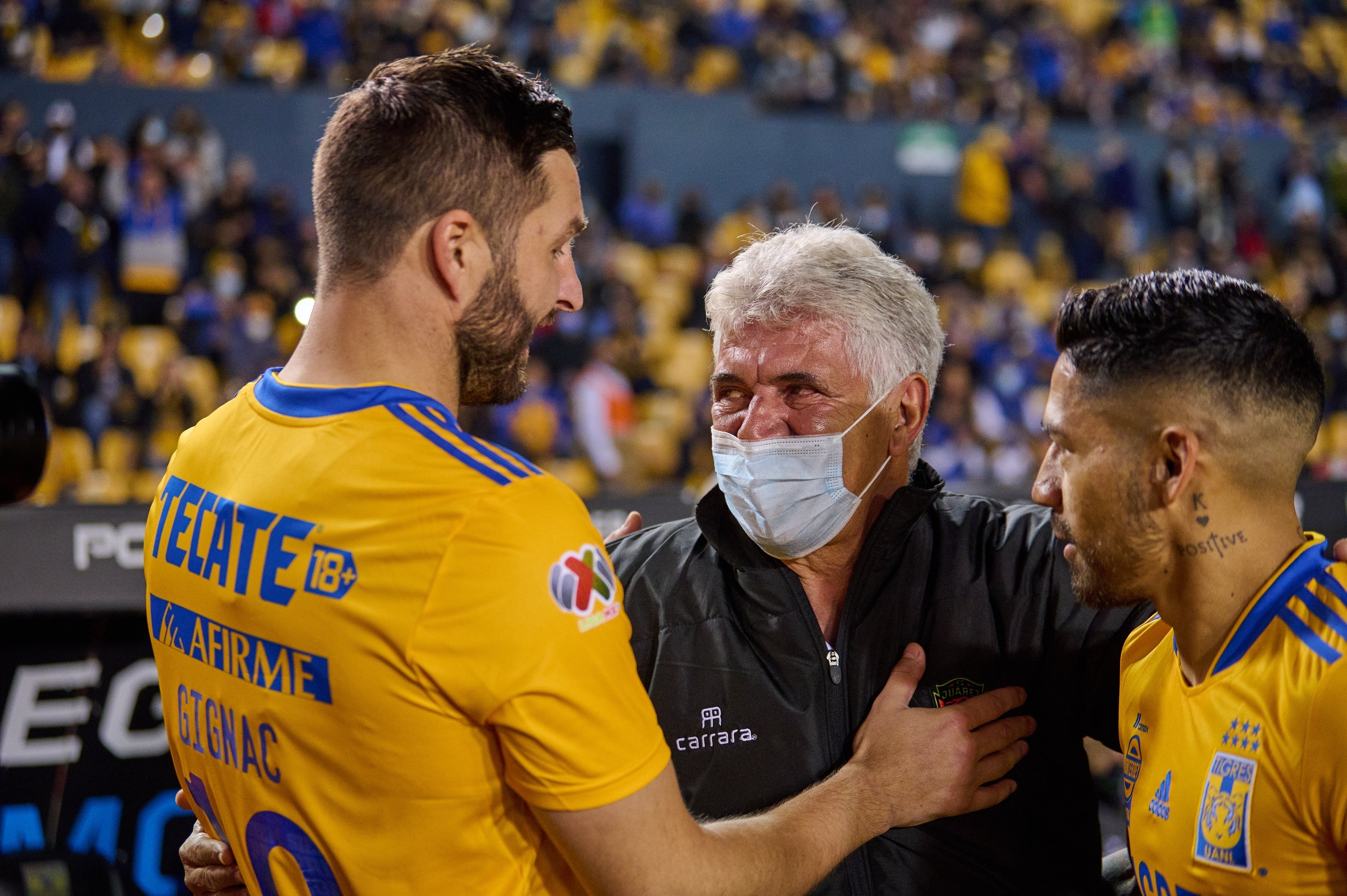 André-Pierre Gignac, Tuca Ferretti y Javier Aquino