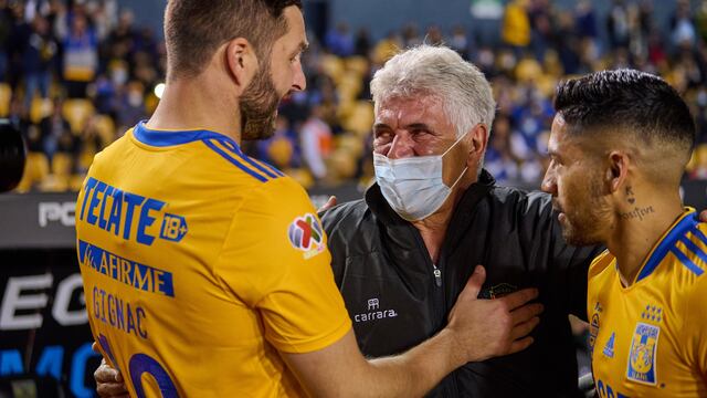 André-Pierre Gignac, Tuca Ferretti y Javier Aquino