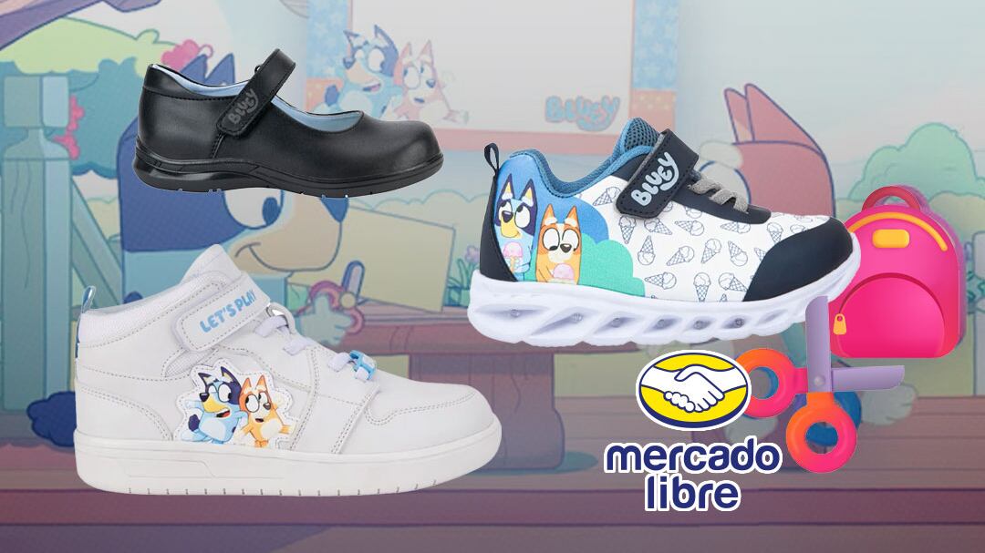 Calzado escolar para niñas y niños de Bluey en Mercado Libre desde 500 pesos; son de Price Shoes