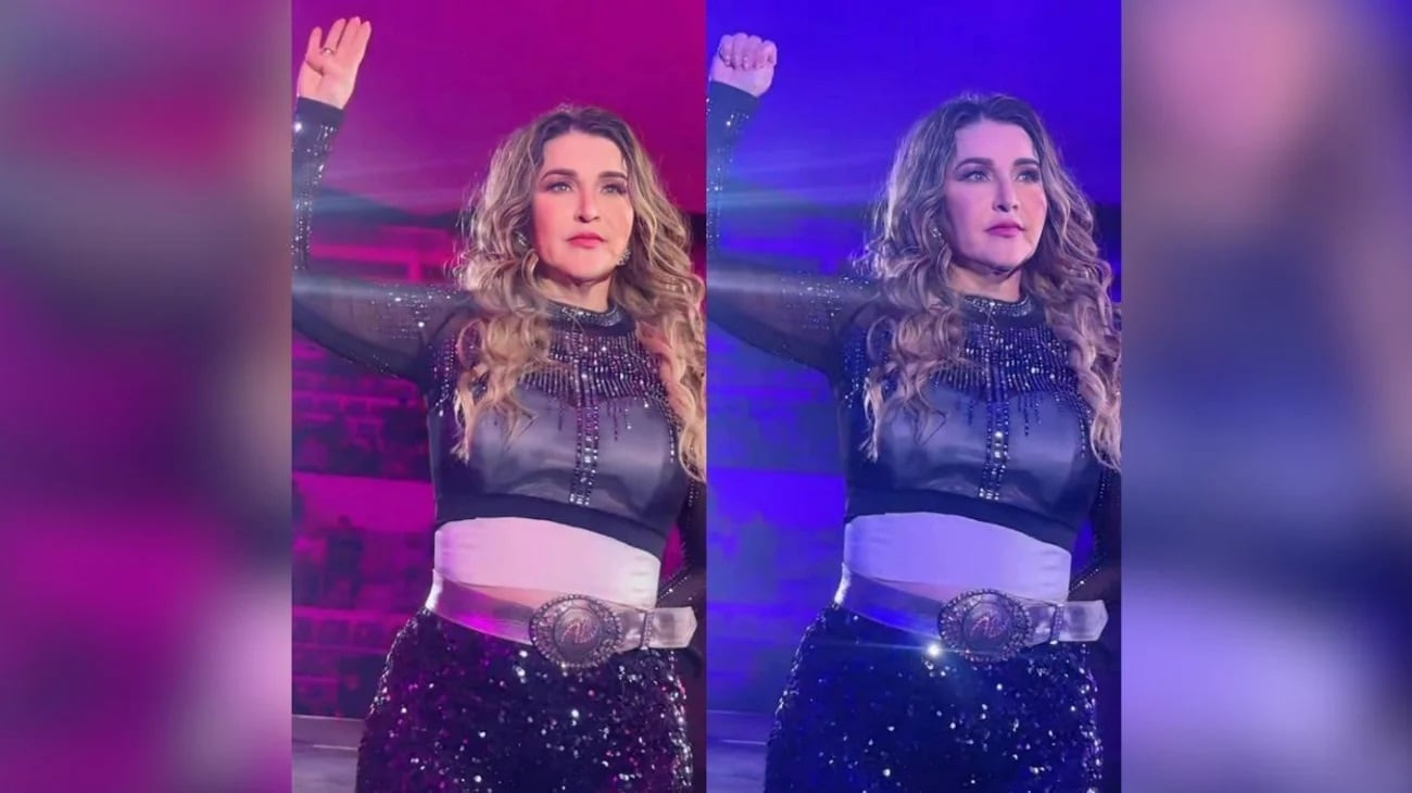 Alicia Villarreal pide ayuda con señal de auxilio tras finalizar su concierto.