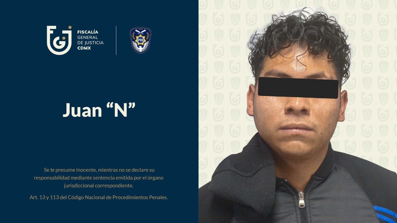Juan Jesús N, presunto responsable del feminicidio de Edith Guadalupe