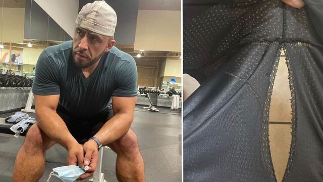Juan Rivera rompe su pantalón