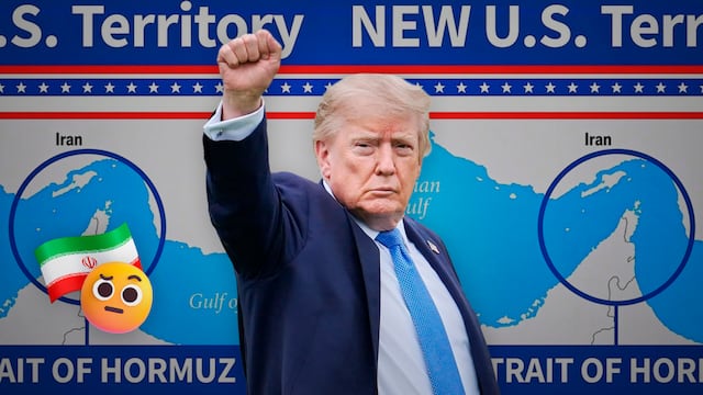 Donald Trump dice que el estrecho de Ormuz es el nuevo territorio de Estados Unidos.