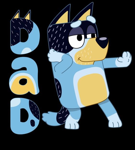 Tarjetas de Bandit de Bluey para el Día del Padre
