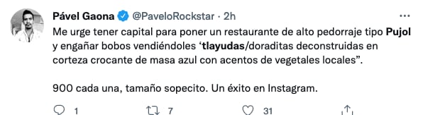 Crítica a tlayuda del Pujol