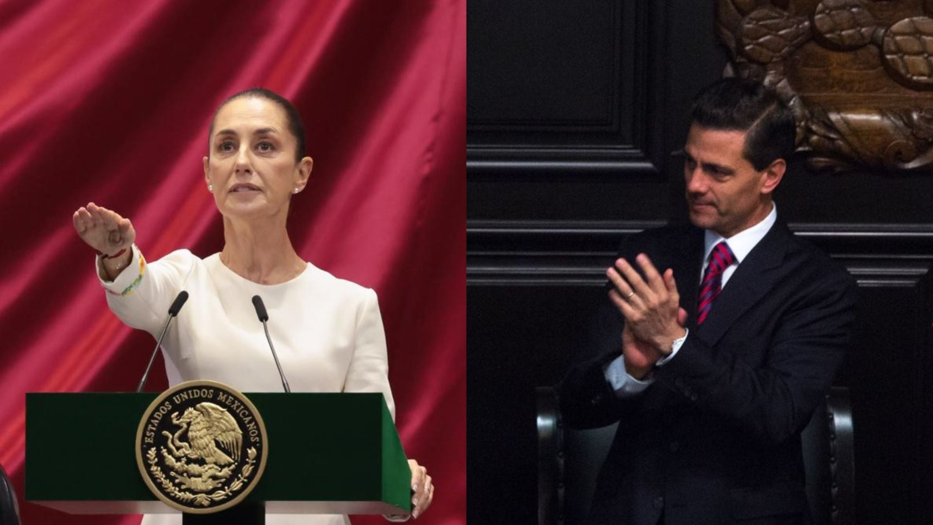 Claudia Sheinbaum, es felicitada por Enrique Peña Nieto