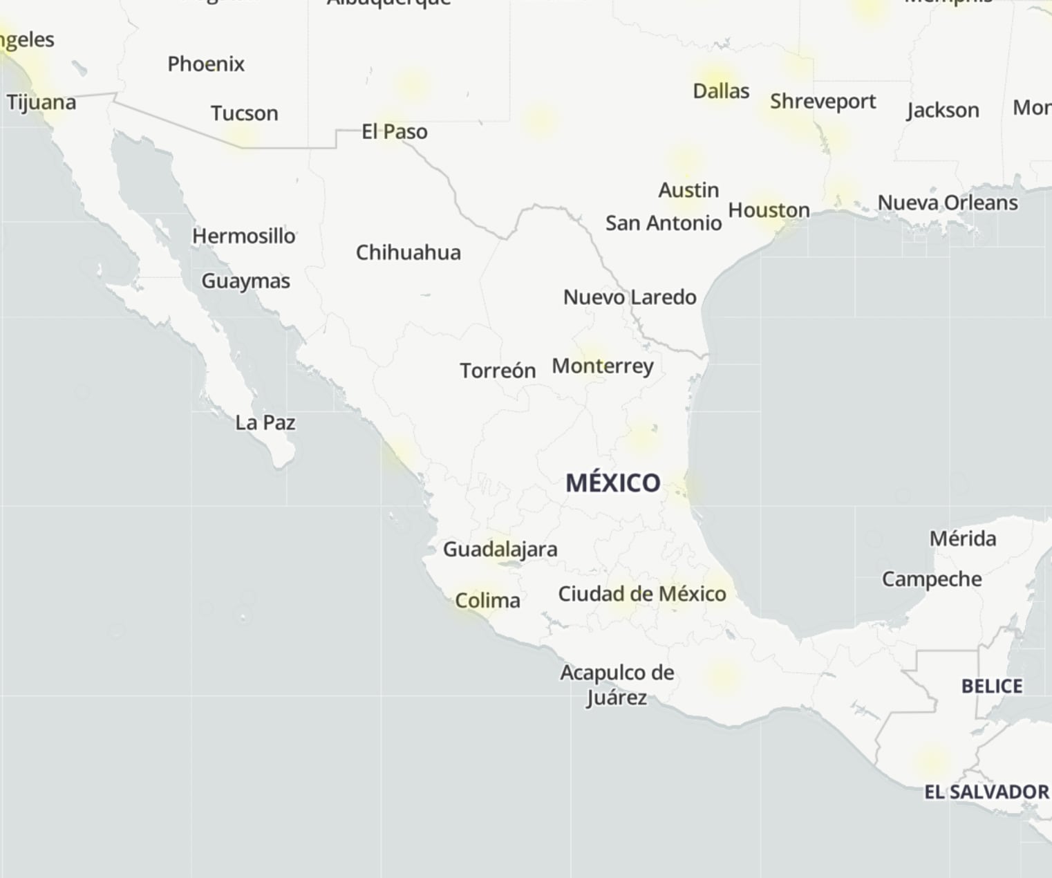 Mapa caída de Facebook del 4 octubre 2021