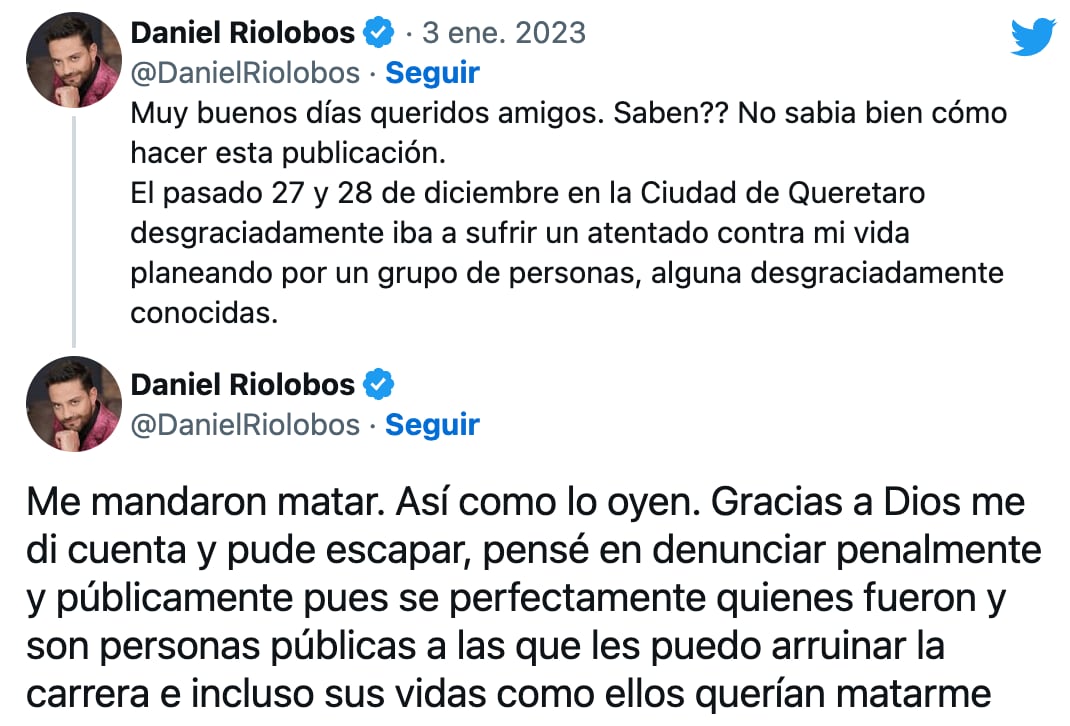 Denuncia de Daniel Riolobos