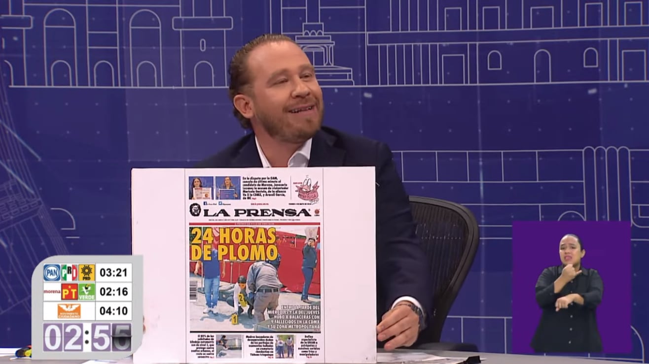 Clara Brugada y Santiago Taboada en el tercer debate CDMX