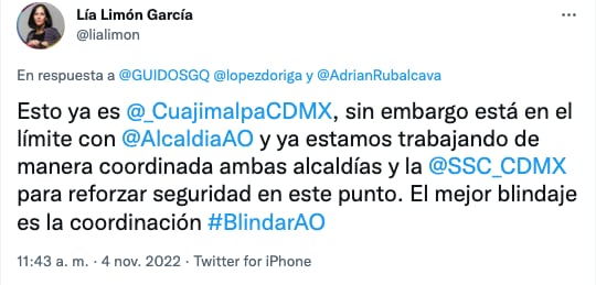 Lía Limón promete reforzar seguridad en Santa Fe