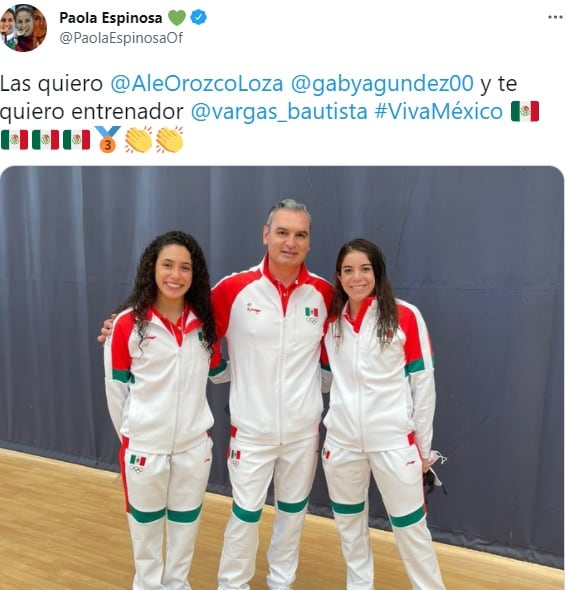 Paola Espinosa reconoció a las medallistas olímpicas