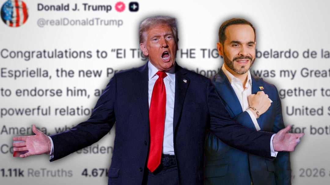 “Felicitaciones a El Tigre”: Trump reacciona al triunfo de De la Espriella en Colombia