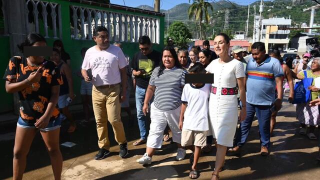 Claudia Sheinbaum visita casas afectadas en Acapulco, Guerrero