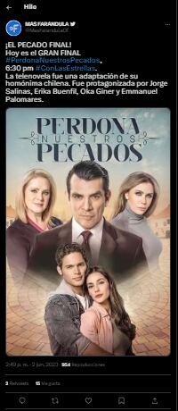 ¿A qué hora y dónde ver el capítulo final de “Perdona nuestros Pecados”?