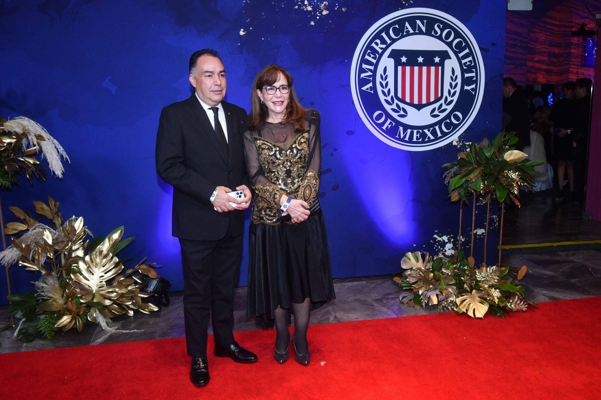 Yeidckol Polevnsky, senadora por el PT, en la cena de bienvenida a Ronald Johnson, embajador de Estados Unidos en México de la American Society of Mexico