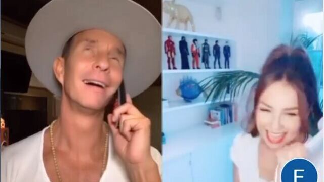 Thalía y Erick Rubín en TikTok