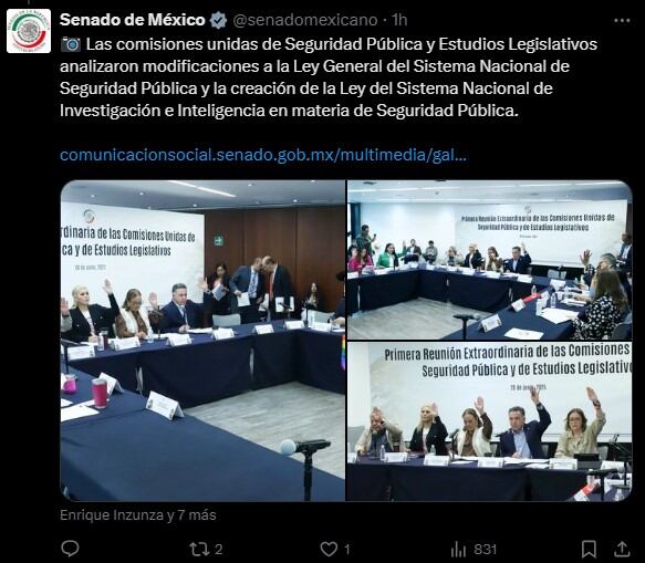 Comisiones aprueban Ley General del Sistema Nacional de Seguridad Pública