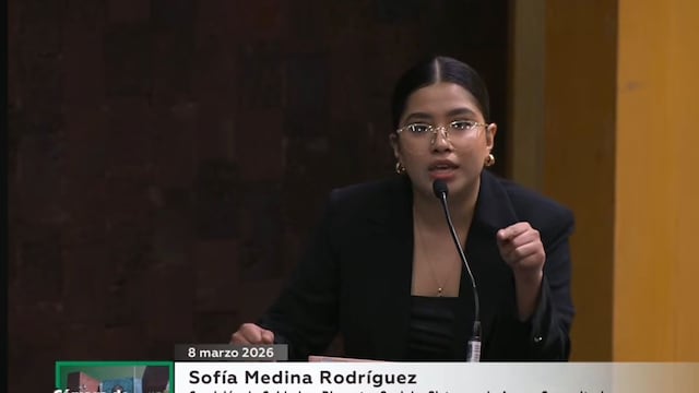 Sofía Medina de la UICSLP destaca en el Parlamento Nacional de Mujeres Jóvenes.