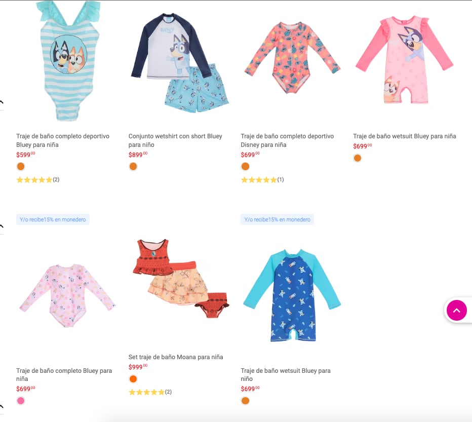 La colección de trajes de baño de Bluey en Liverpool