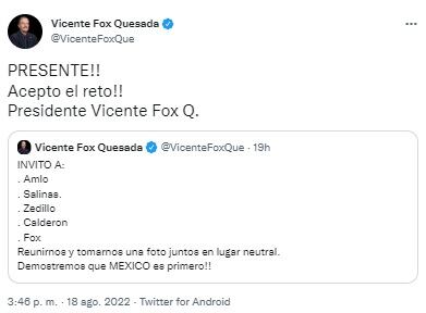 Reto de foto neutral de Vicente Fox