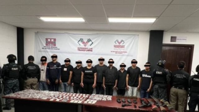 Los 12 integrantes del CJNG detenidos fueron puestos a disposición de la FGR