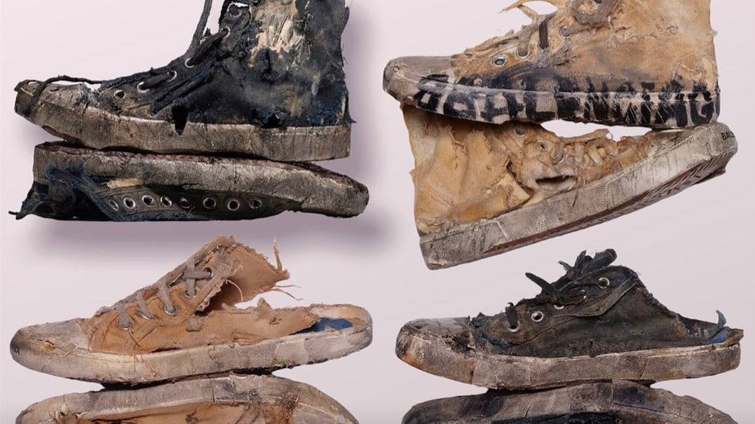 Balenciaga lanza línea de tenis rotos y sucios; costarán 42 mil pesos