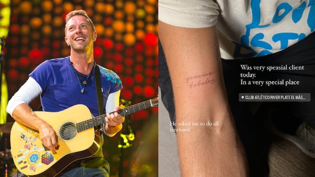 Chris Martin se tatúa "gracias totales" de Gustavo Cerati y Soda Stereo