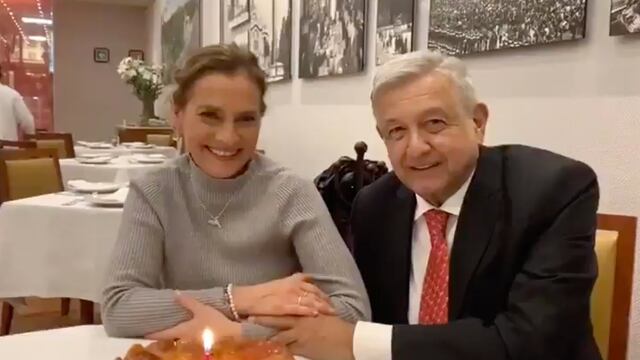 Beatriz Gutiérrez y su esposo, el presidente AMLO.