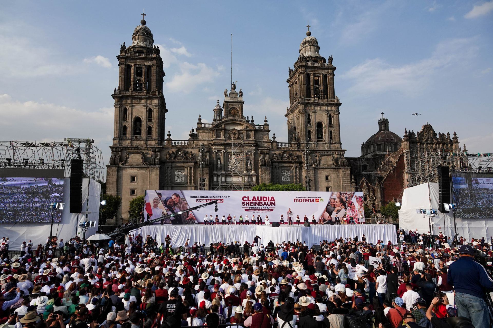 Claudia Sheinbaum en el Zócalo de la CDMX
