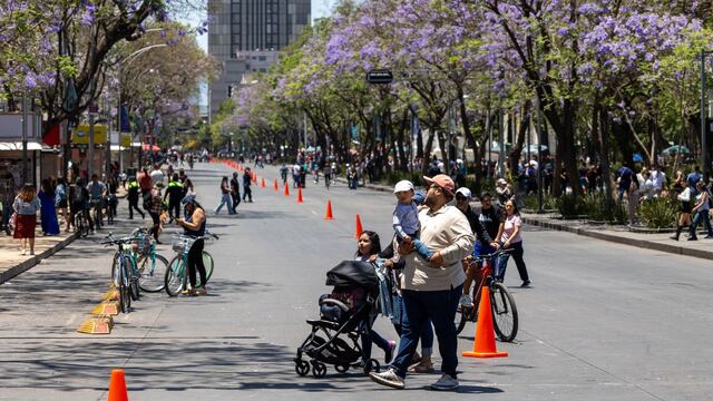 Domingo familiar en avenida Juárez