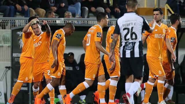 Los Dragones golearon en su visita al Portimonense