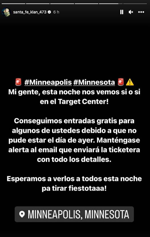 Santa Fe Klan regala boletos para su concierto en Minneapolis
