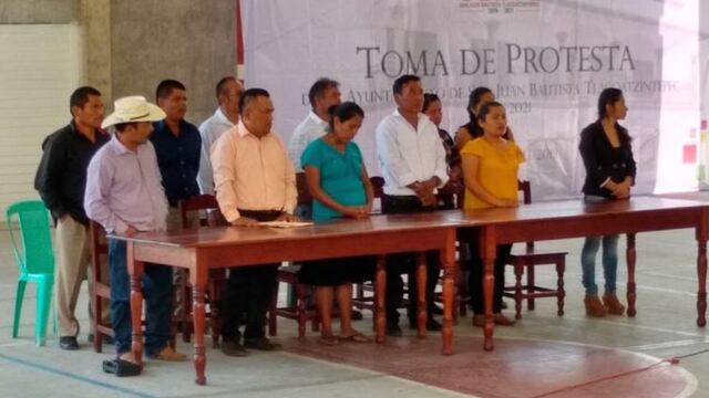 Toma de protesta en San Juan Bautista Tlacoatzintepec