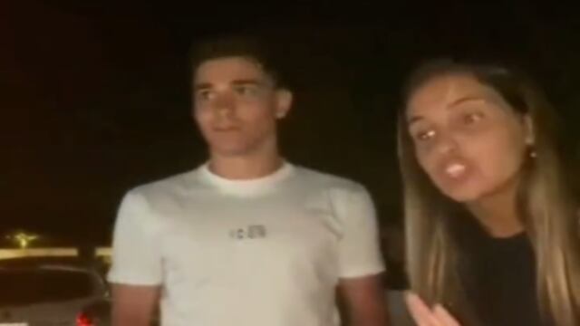 Julián Álvarez y su novia