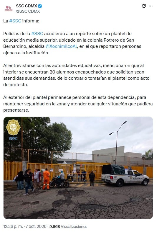 UNAM suspende actividades en Prepa 1 tras agresión que dejó un alumno herido