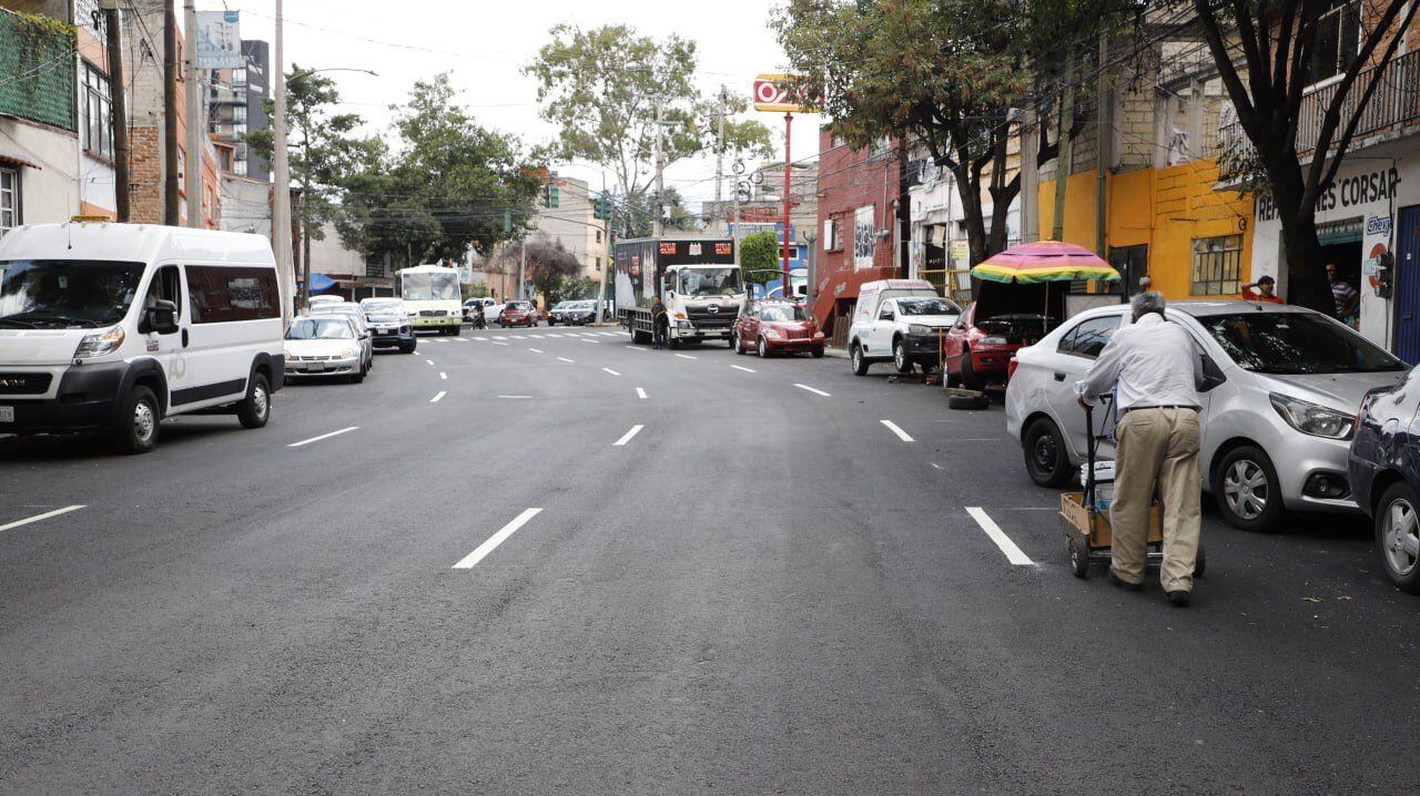 Repavimentación en Álvaro Obregón