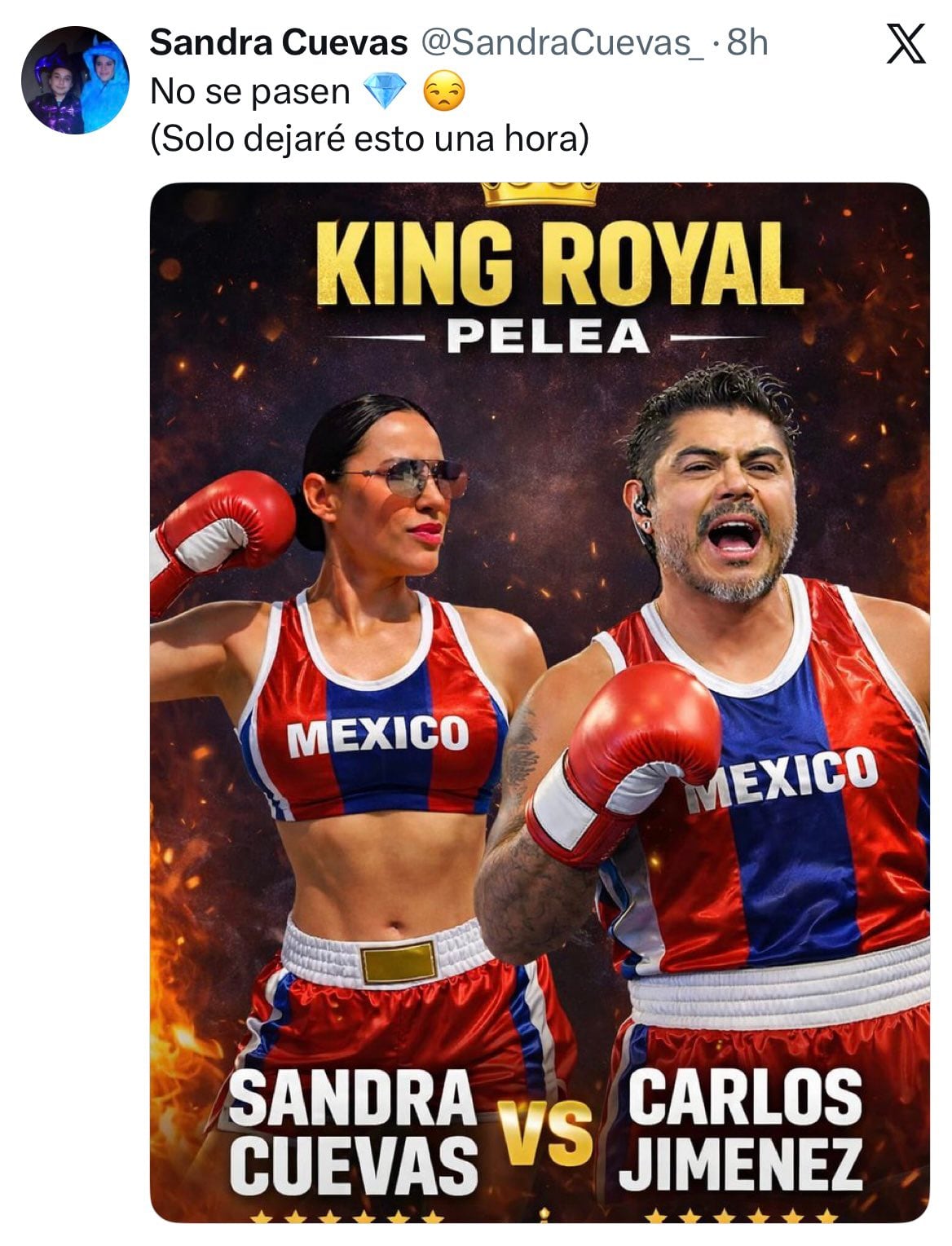 Sandra Cuevas vs Carlos Jiménez