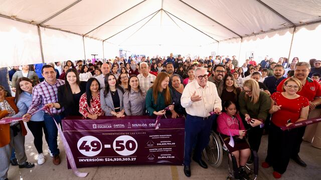 Rubén Rocha y Juan de Dios Gámez inauguran calles en Culiacán