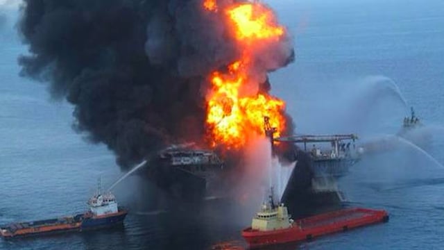 Explosión en marzo pasado en la plataforma petrolera Abkatun-Alfa.