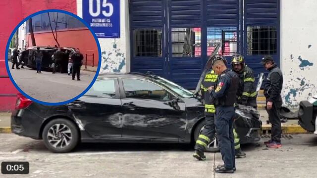 Uber volcó frente al Estadio Azul hoy 4 de octubre
