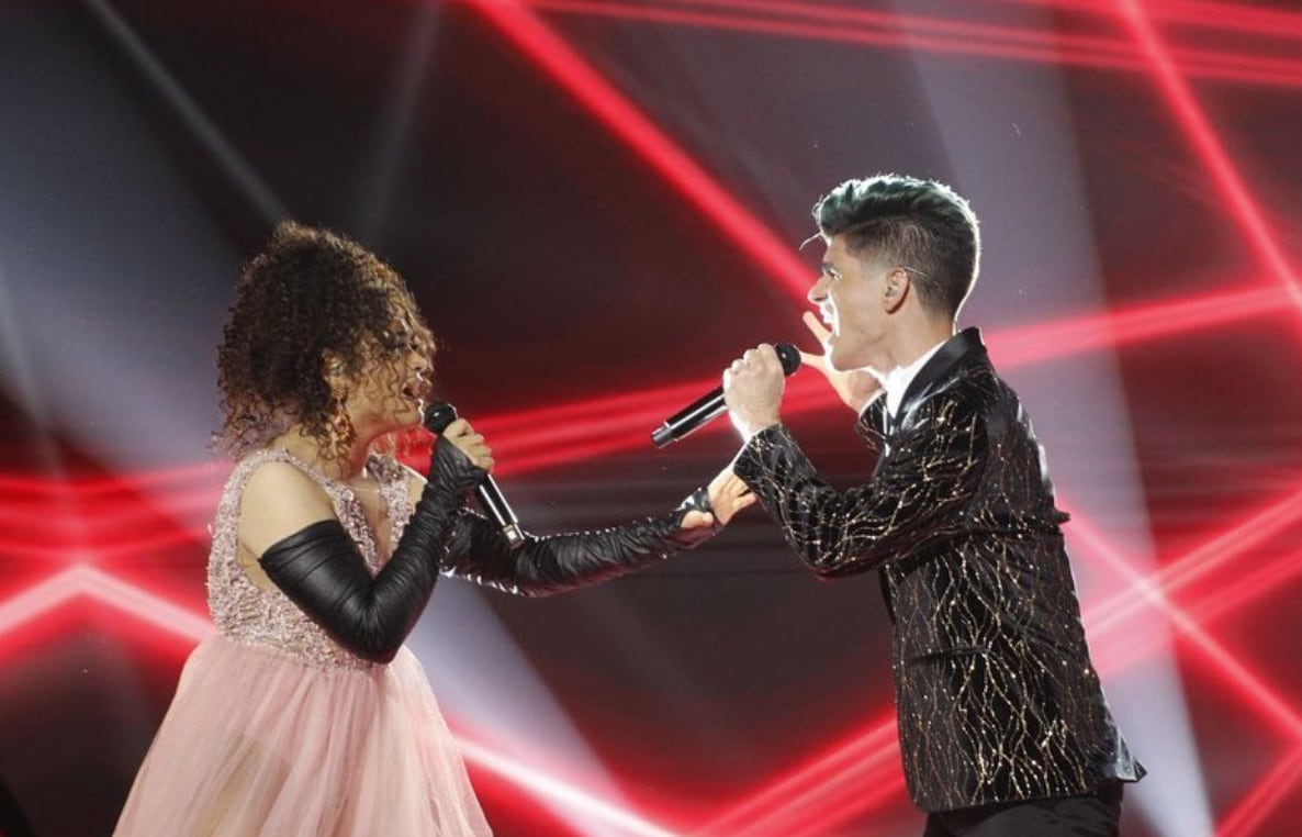 Cesia y Nelson en La Academia